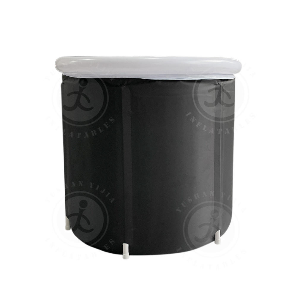 EJIA Customized Logo Outdoor Portable Ice Bath Tubs For Sale PVC Cold Plunge Inflatable Ice Bath Bucket For Sports Recovery