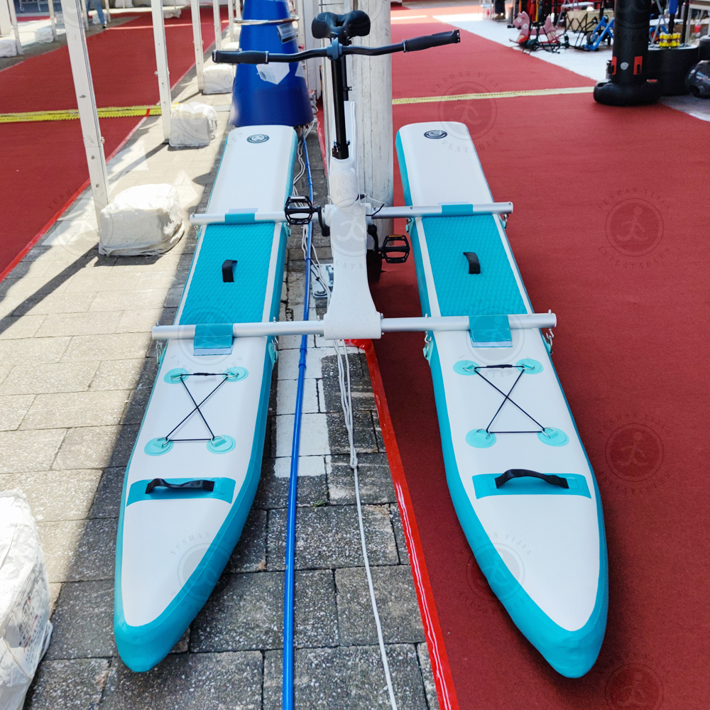 Aqua-cycles Racing Inflatable Floating Waterbike Pedal Boats Hydrocycle Bicycle Water Bike