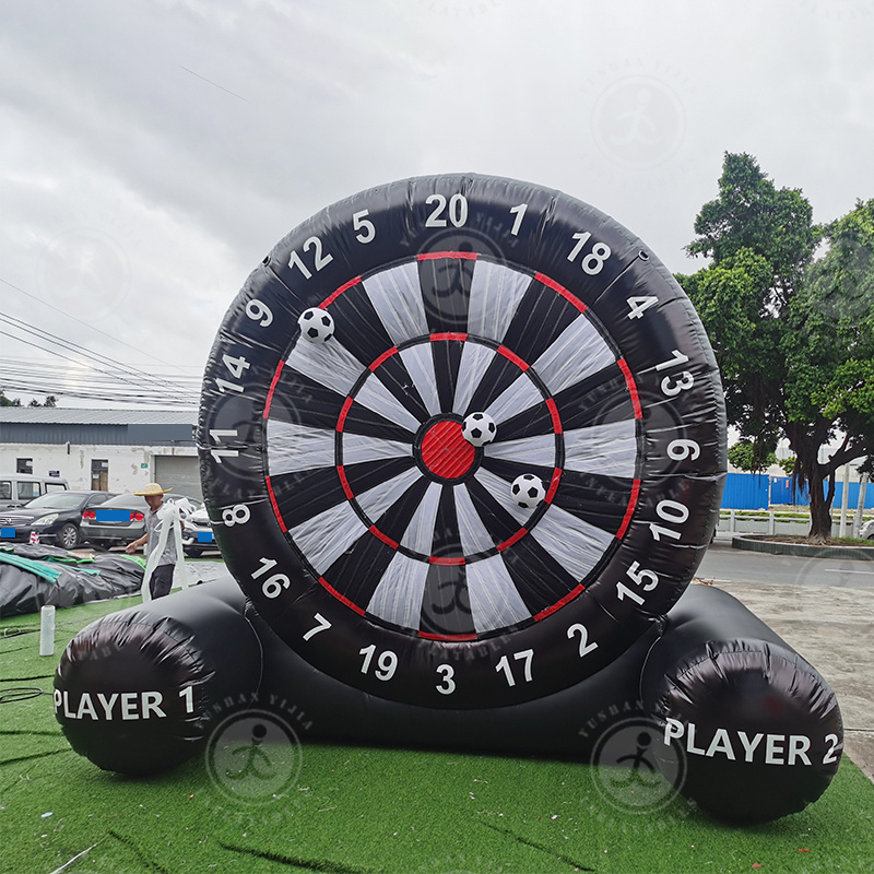 Outdoor New design Custom Full Size Portable Stand Up Soccer/Baseballball Inflatable Darts Board With Rotating Number Ring