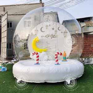 Customized Pvc Snow Globe Inflatable Bounce House Halloween Christmas Decoration Bubble Photo Booth Giant Inflatable Snow Globe