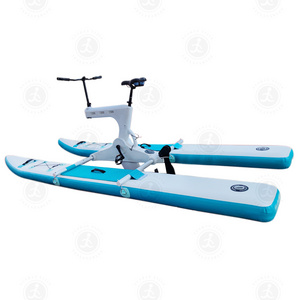 Cheap Water Bike Boat Inflatable Water Bicycle Aqua Bike Floating Water Bikes With Paddle Board