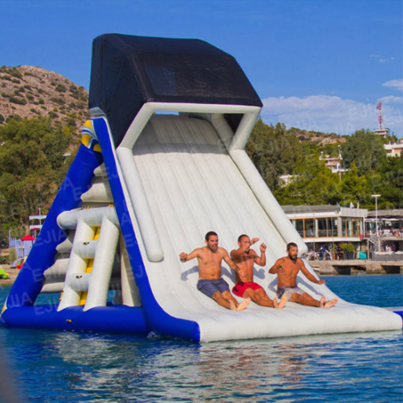 Factory Wholesale Water Toys Inflatable Water Park Floating Dock Swimming Yacht Platform Island Slide Combo Water Floating Slide