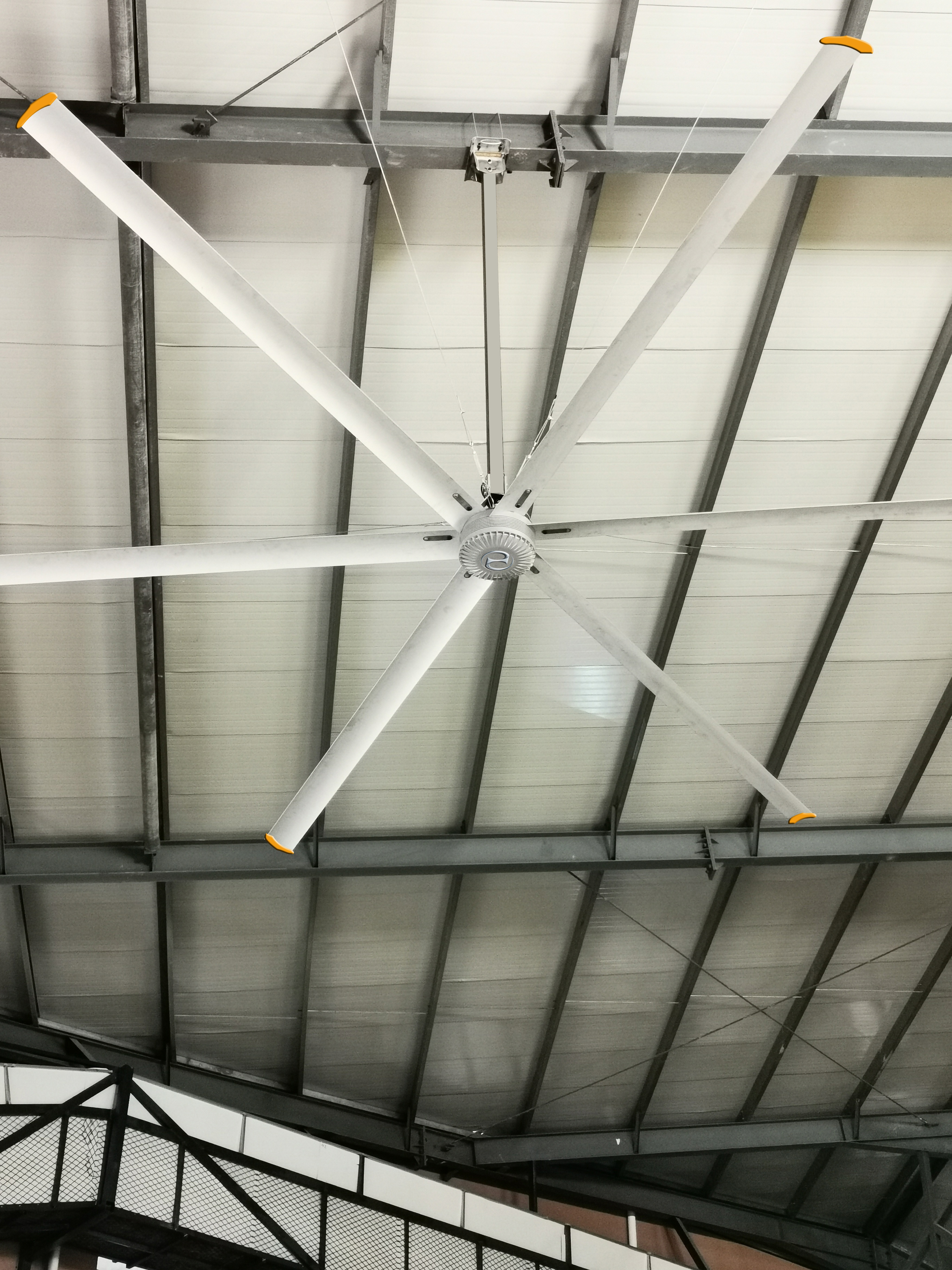 7.3M low speed 55RPM direct drive motor HVLS Fans with IP66 controller