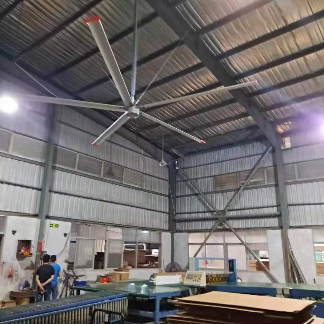 1500 square meters covering 1.1kw PMSM 24ft industrial warehouse ventilation use large industria hvls ceiling fans