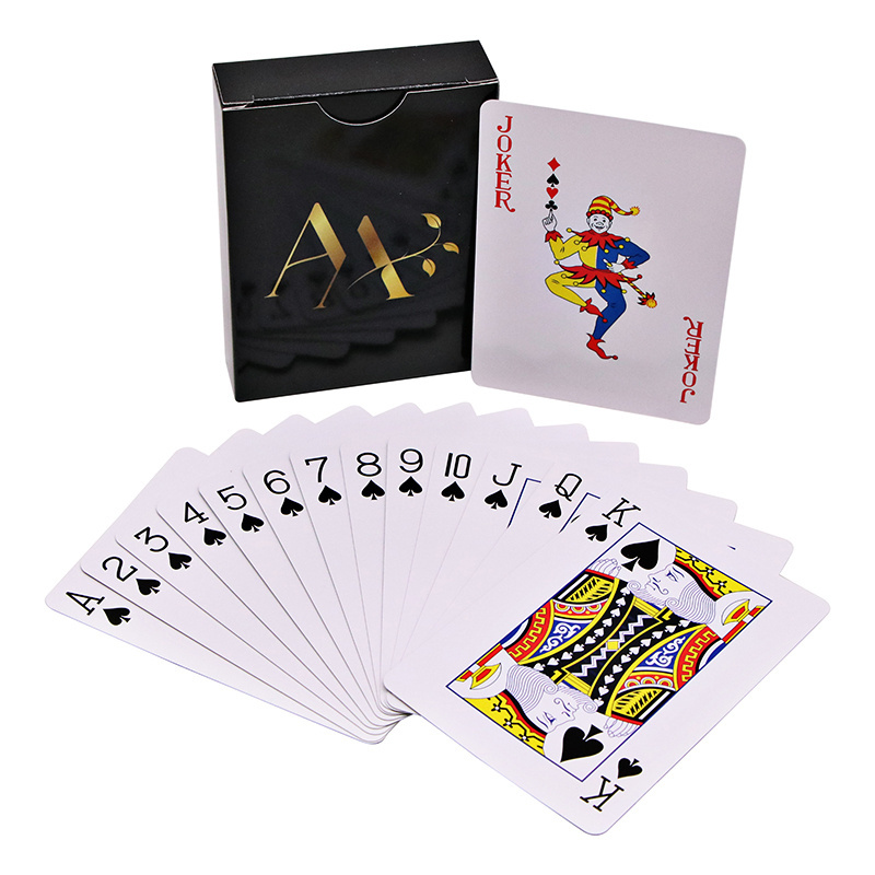 Custom Design LOGO Poker Deck Game Waterproof Sample Bridge Printing Wholesale Paper PVC Plastic Poker Playing Cards With Box