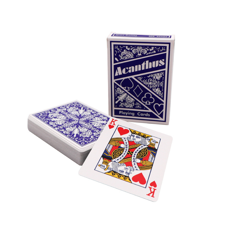 WJPC-Printing Classical Eco-friendly Durable 54 Poker card Recyclable Luxury Custom Logo Paper Playing Cards Front And Back