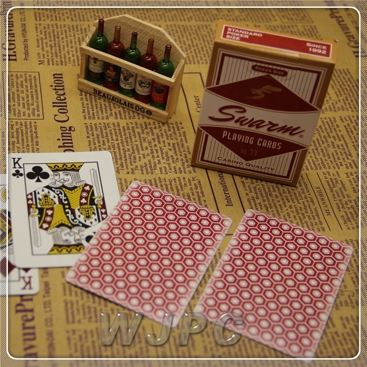 WJPC-High Quality Professional Custom Washable 100% Plastic Casino Poker Playing Cards Set Printing