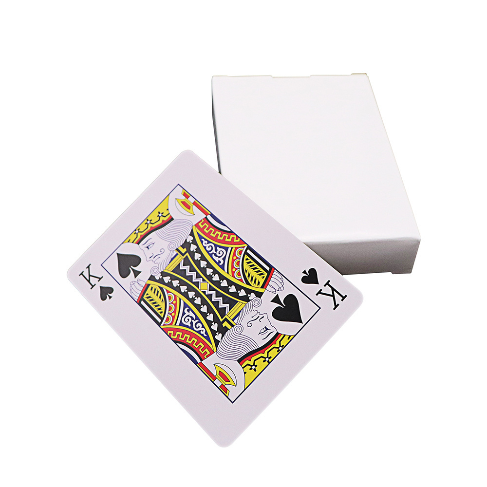 Custom Advertising Promotional Paper Playing Card Case Outdoor Game Sublimation Playing Cards Blank