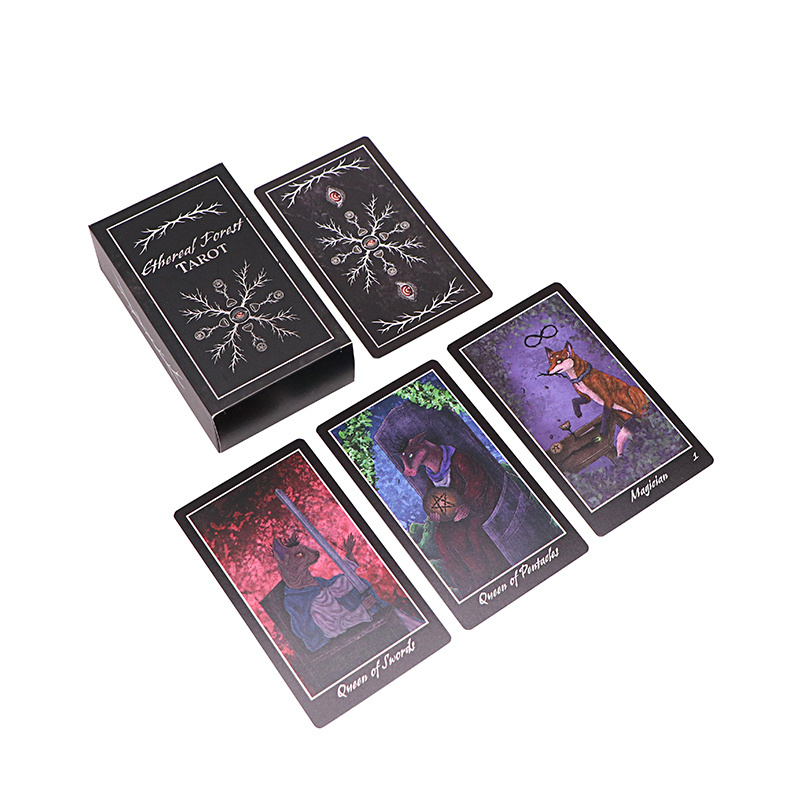 Custom Printing Sweary Affirmation Cards Dragon Oracle Cards Gold Embossed Tarot Cards