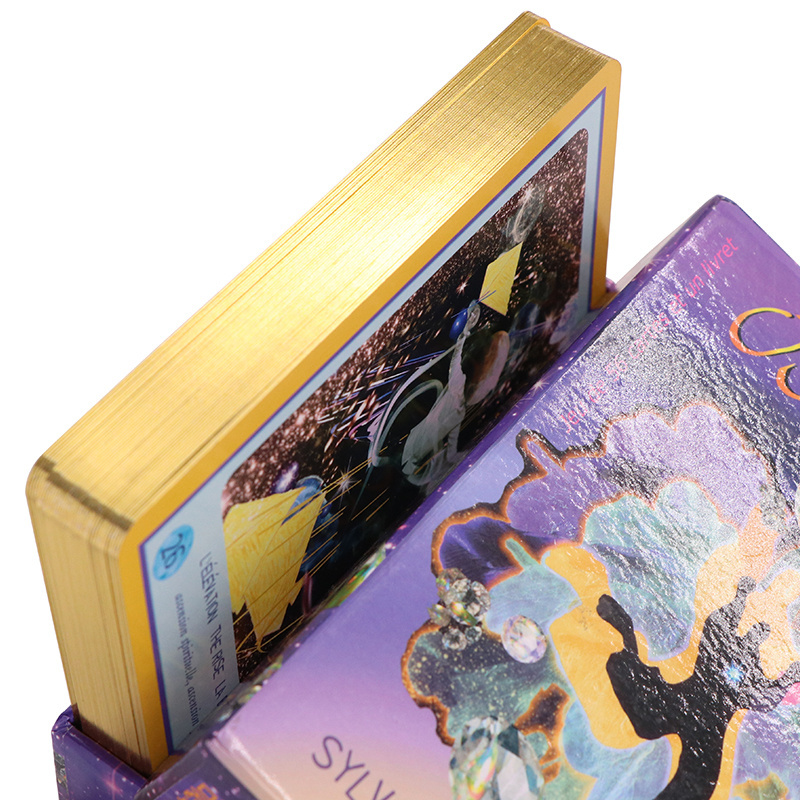 WJPC-Custom Printing Gold Gilt Edges Tarot Oracle Cards Eco-Friendly Positive Affirmation Deck Paper Tarot Cards With Guidebook