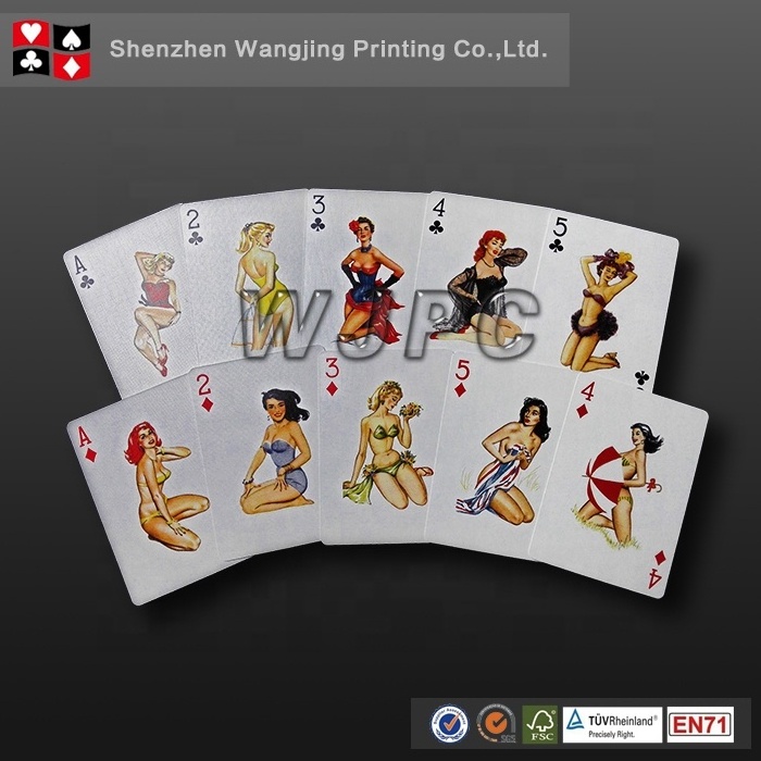 WJPC-Top Sale Custom Design Naked Girl Playing Cards Printing