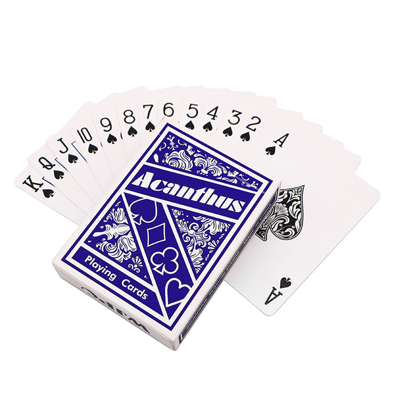 Custom Printing Classical Eco Friendly Recyclable Black Core Paper 54 Poker Cards Custom Logo Professional Casino Playing Cards