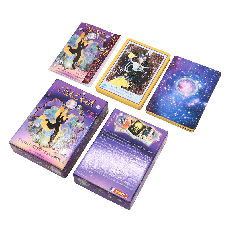 WJPC-Custom Printing Gold Gilt Edges Tarot Oracle Cards Eco-Friendly Positive Affirmation Deck Paper Tarot Cards With Guidebook