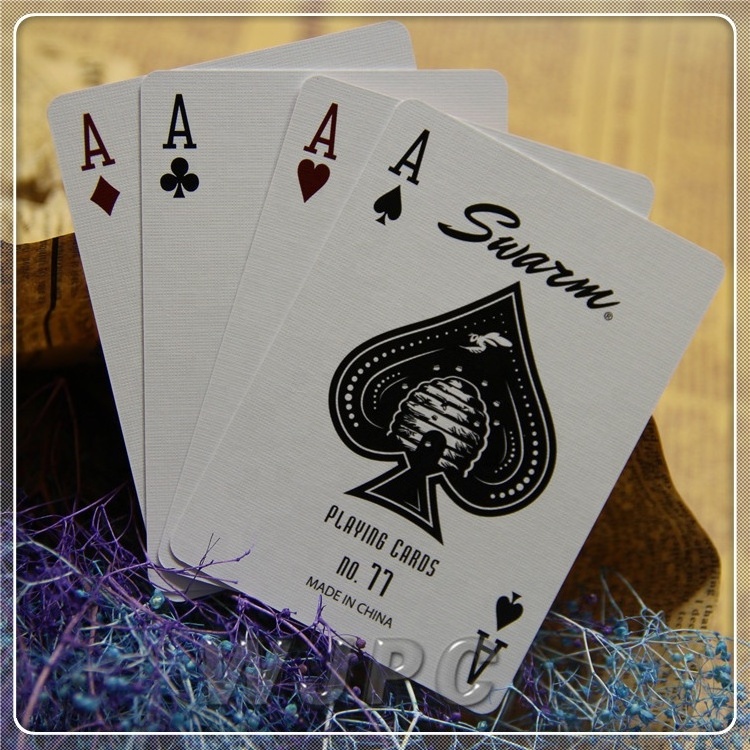 WJPC-High Quality Professional Custom Washable 100% Plastic Casino Poker Playing Cards Set Printing