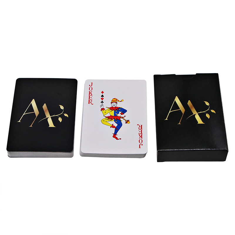 Custom Design LOGO Poker Deck Game Waterproof Sample Bridge Printing Wholesale Paper PVC Plastic Poker Playing Cards With Box