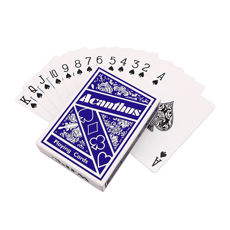 Custom Printing Classical Eco Friendly Recyclable Black Core Paper 54 Poker Cards Custom Logo Professional Casino Playing Cards