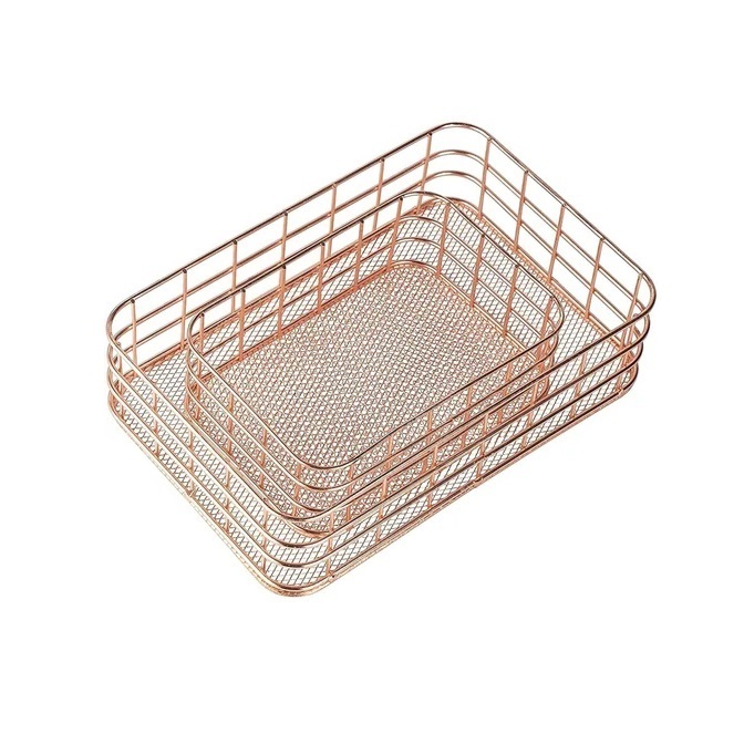 round fruit basket for hotel at lower cost copper antique wire basket for kitchenware stylish fruit & vegetables basket for home