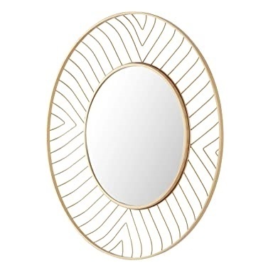 metal wall decorate frame of mirror for home at low price wire round design Handmade wall mirror decoration for bedroom & hotel