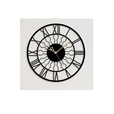 Flower Bouquet Design Brass Metal Wall Clock Large Size High Quality Restaurant Decorative Wall Clocks At Cheap Price