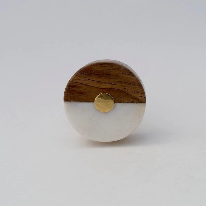 Cabinet Wooden and Marble Knobs and Pull Handle For Furniture Accessories and Custom Size Modern Design Knob