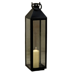 Large Vintage Candle Lanterns With Matte Black Antique Simple Design Best Garden Decorate Large Metal Candle Lantern