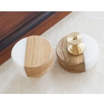 Cabinet Wooden and Marble Knobs and Pull Handle For Furniture Accessories and Custom Size Modern Design Knob