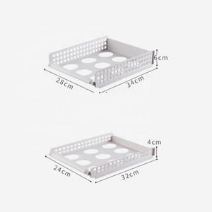 Folding Layered Storage Drawers Separator for Bathroom Clothes Drawer Organizer Plastic Underwear Drawer Sorting Storage Shelves