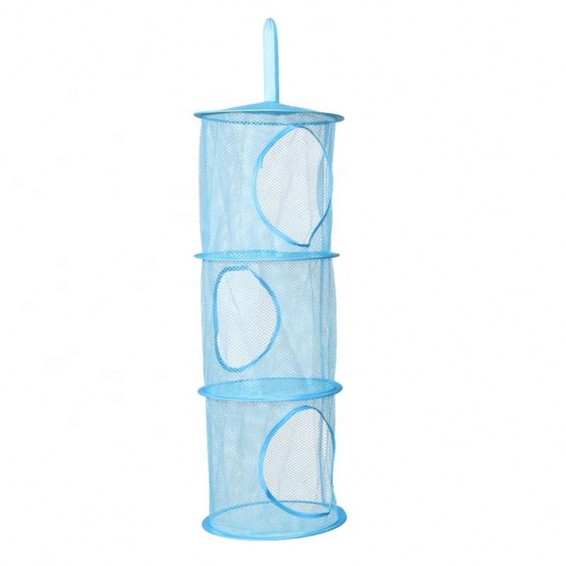 3 Shelf Hanging Storage Net Bedroom Door Wall Closet Hanging Toy Organizer Bag Space Saving Wardrobe Organizer