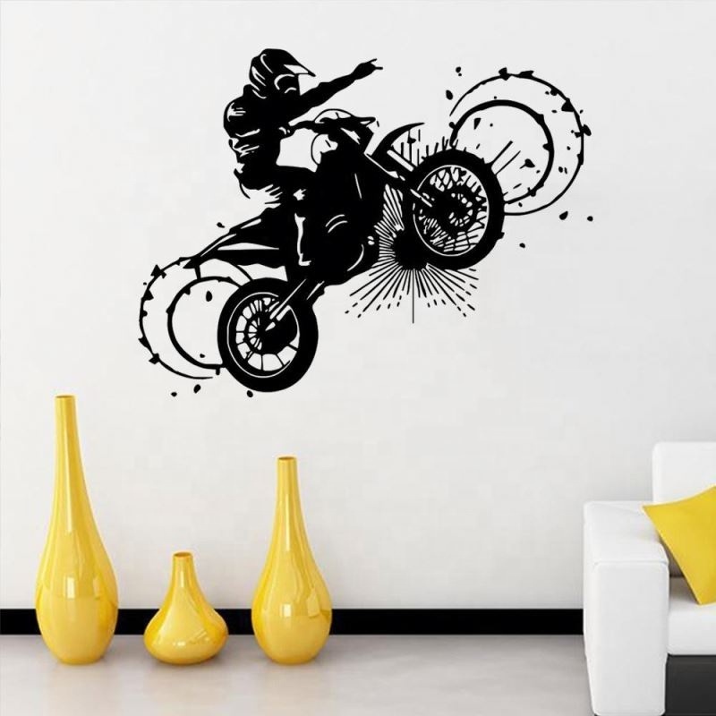 Mountain Bike Sport Vinyl Wall Sticker Limit Sport Art Decal Customized Name Removable Cyclist Sticker