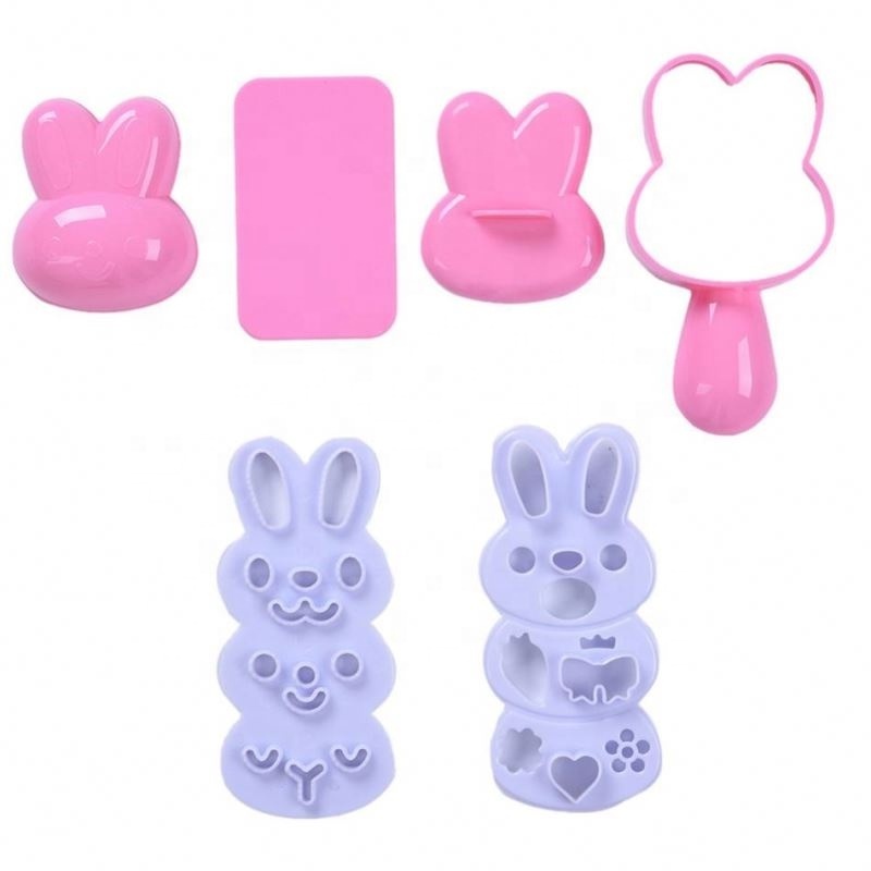 DIY Sushi Moulds Makers Bento Small Rabbit shaped Rice Ball Mould Kitchen Cooking Tools plastic mould maker