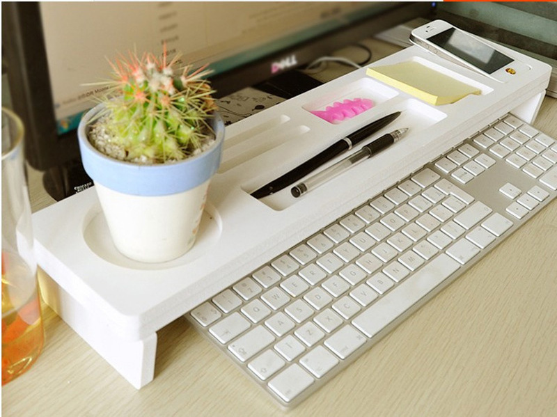 Desk Storage Shelf Office Desktop Organizer Phone Keyboard Storage Pen Shelf Desktop Organizer a shelves