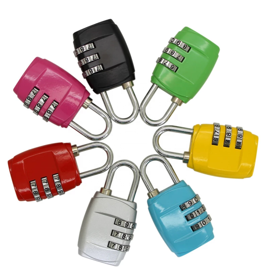 Mini Dial Digit Number Code Lock 3 Dial Travel Padlock Password Lock For Luggage Suitcase Baggage Toolbox Gym Locker Metal Code