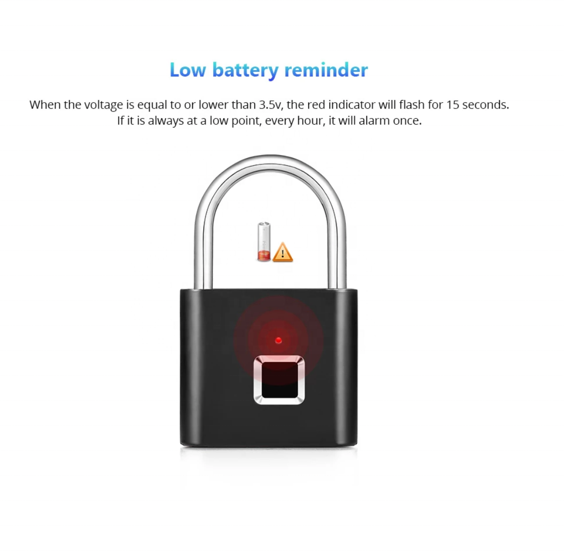 KERUI Waterproof USB Charging Fingerprint Lock Smart Padlock door lock 0.1sec Unlock Portable Anti-theft Fingerprint Lock Zinc