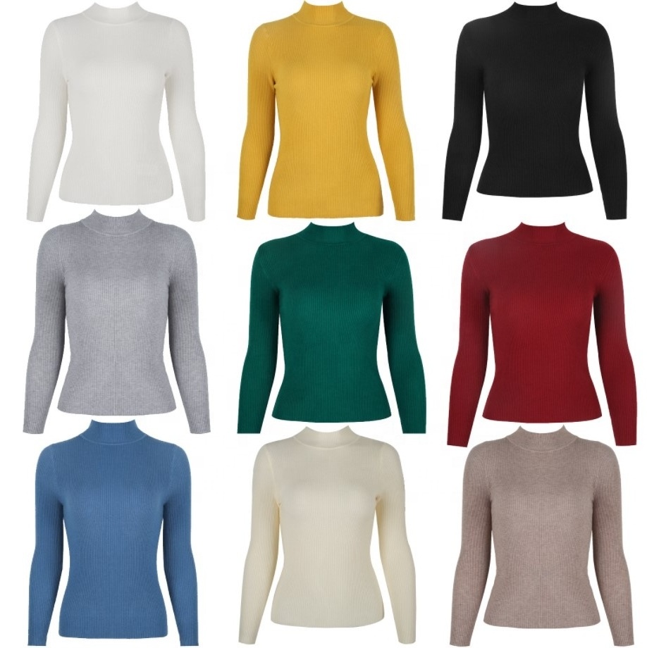 New-coming Autumn Winter Tops Turtleneck Pullovers Sweaters Primer shirt long sleeve Short Korean Slim-fit tight sweater