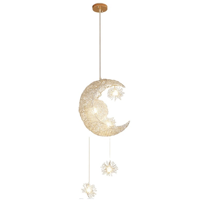 Modern simple aluminum wire moon and star ceiling lights or ceiling lamp