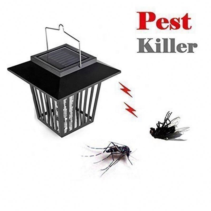 Solar Powered Mosquito Killer LED Night Light Lawn Lamp Electronic Insect Pest Bug Zapper Trap Killer Outdoor Garden Light