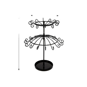 New Stand Storage shelf Flower Umbrella Jewelry Storage Earrings Necklace display Rack plastic hanging jewelry organizer