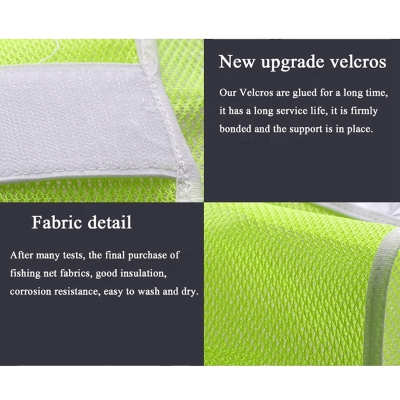 Reflective Vest High Visibility Safety Gear Outdoor Protector Tank Top Construction Driving Warning Cycling Running Vest