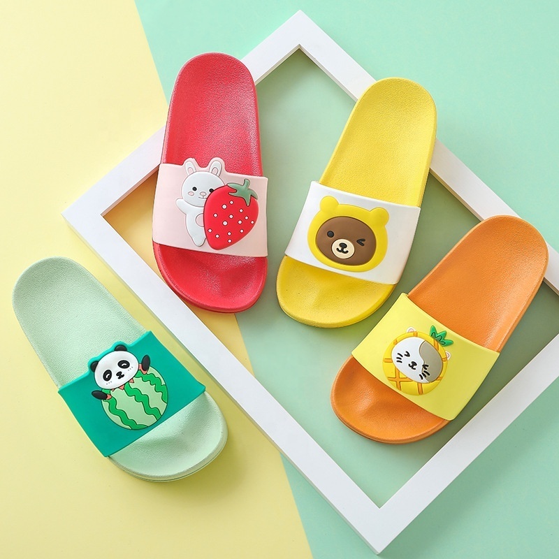 Children Cartoon Slippers Girls Summer Beach Sandals Kids Bathroom Flip Flops Toddler Boys Indoor Flip Flops Baby Home Shoes