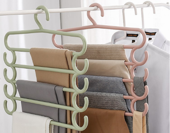 Pants Hangers Racks Closet Organizer  Clothing Racks Trouser Hangers Foldable Wardrobe Hanger Storage Organizer