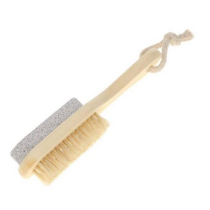 Wood Handle Pumice Stone Foot Brush Scrubber Feet Exfoliating Dead Skin Remover Massage Pedicure Tool Foot Care