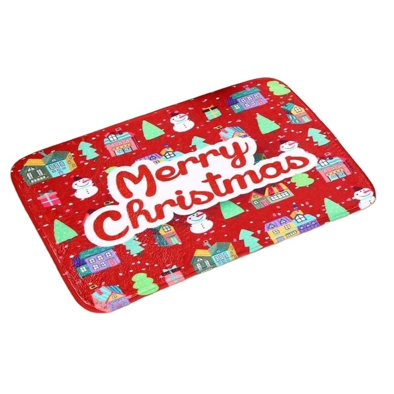 2018 Free Shipping Merry Christmas Gift Door Mat Santa Claus Outdoor Carpet Decorations For Home Xmas Party Favors