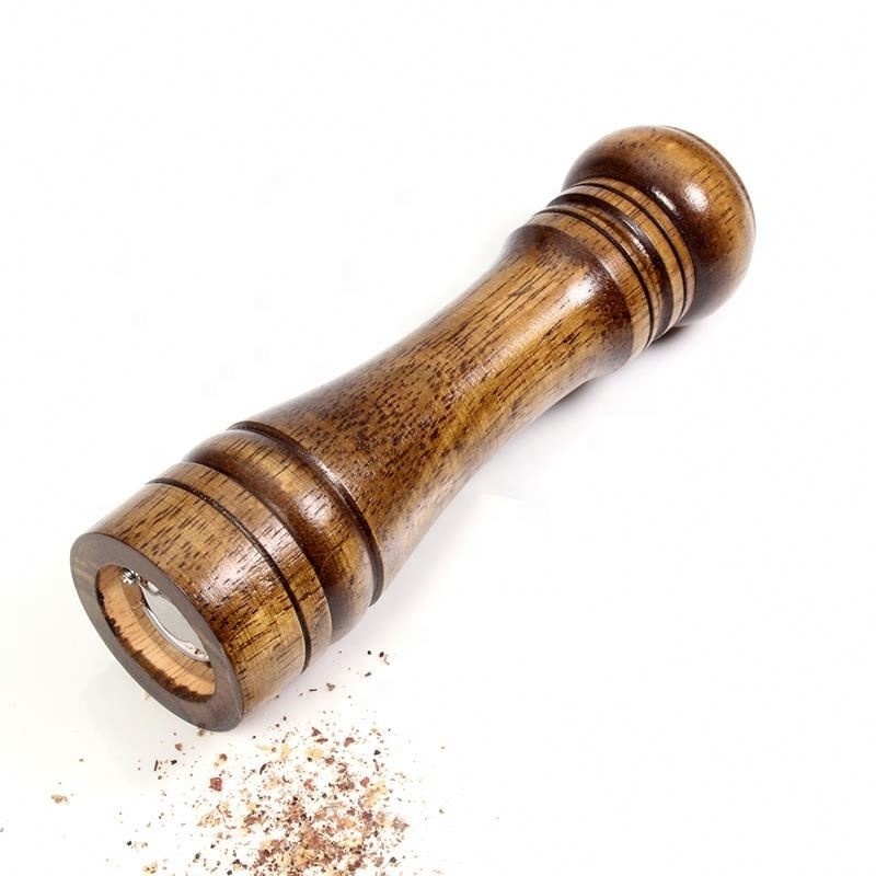 Kitchen Tools Salt and Pepper Mill, Solid Wood Pepper Mill with Strong Adjustable Ceramic Grinder 5