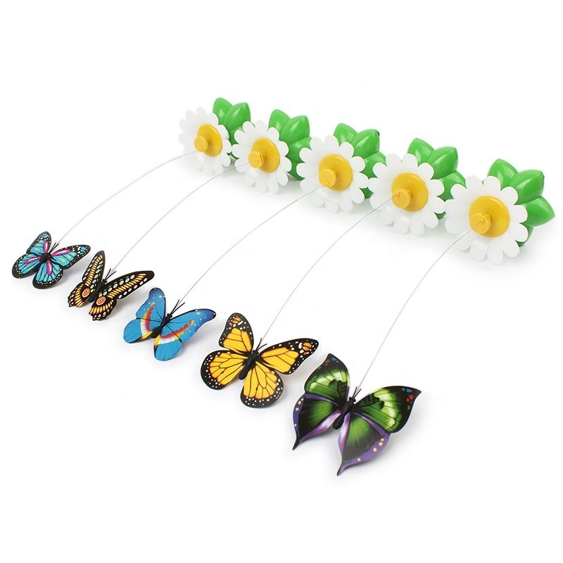 Electric Rotating 360 Pet Cat Toys For Cats Toy Colorful Butterfly Bird Seat Scratch Funny Pet Toys For Cat Kitten intelligence