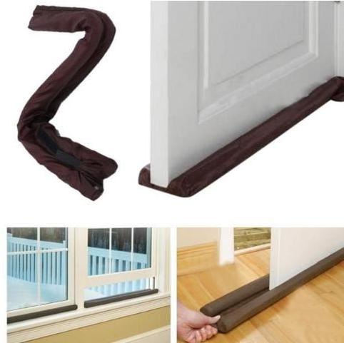 Home Door Twin Door Draft Dodger Guard Stopper Energy Saving Protector Home Dust proof Doorstop Window Twin Draft Guard