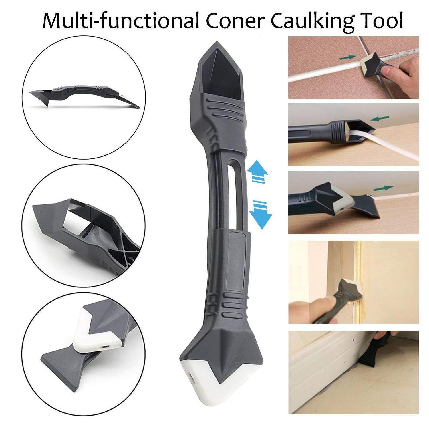 Multifunctional 3 In1 Glass Glue Angle Scraper Caulking Tool Shovel Rubber Shovel Silicone Remover Angle Seam Shovel