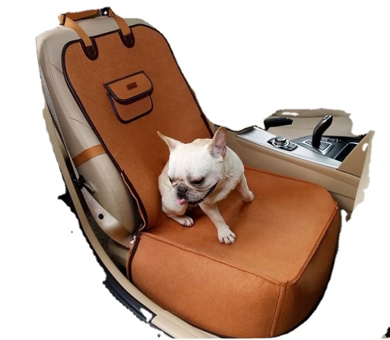 Pet Dual Use American Retro Felt Cloth Pet Car Seat Outdoor Traveling Waterproof Anti-Slip Dog Cat Mat