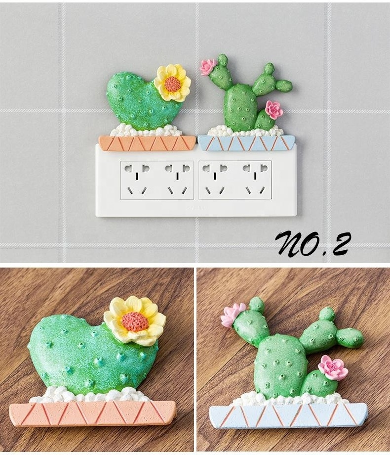 Fashion Switch Cover 3D Stereo Nordic Wall Deck Decoration Household Modern Simple Socket Light Switch Wall Resin Home Stickers