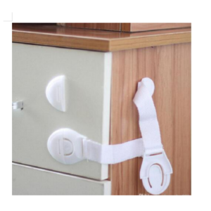 Wholesale Protection Children Drawer Doors Locking Kids Safety Plastic White Refrigerator Door Locks Home Use Child Elastic Lock