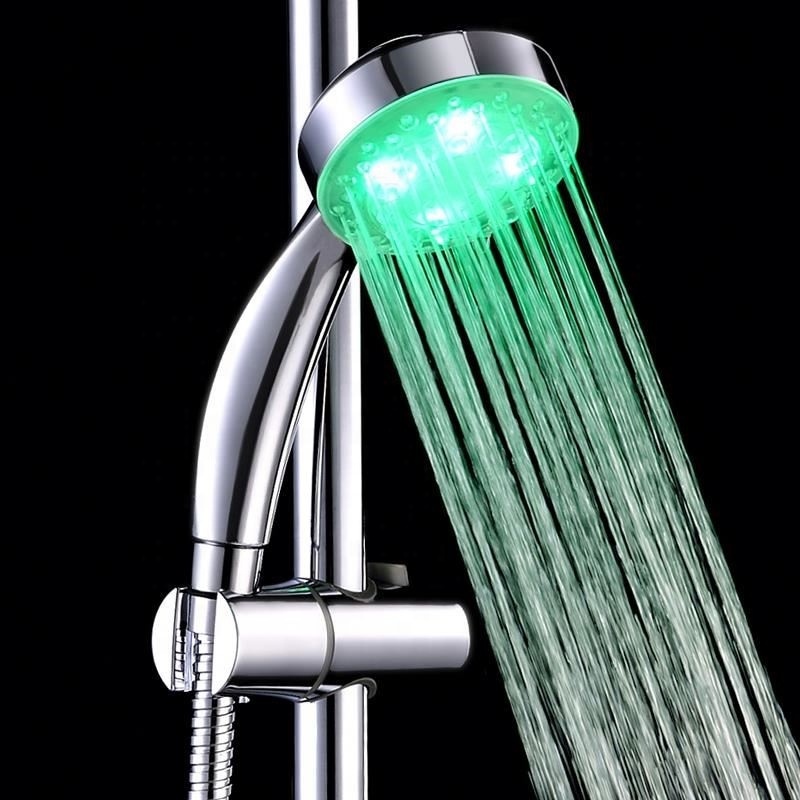 water power Colorful LED Shower Head Handheld Temperature Sensor Light Shower Head No Battery Bathroom Accessories